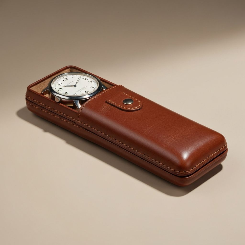Pocket Watch Leather Pouch